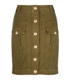 BALMAIN Button-Down Denim Skirt