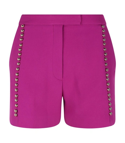 Elie Saab Beaded Trim Shorts In Pink