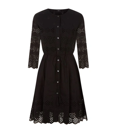 Shop Theory Kalsingas Cotton Poplin Dress In Black