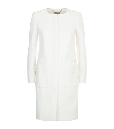 Ted Baker Kirliye Lace Trim Coat In White