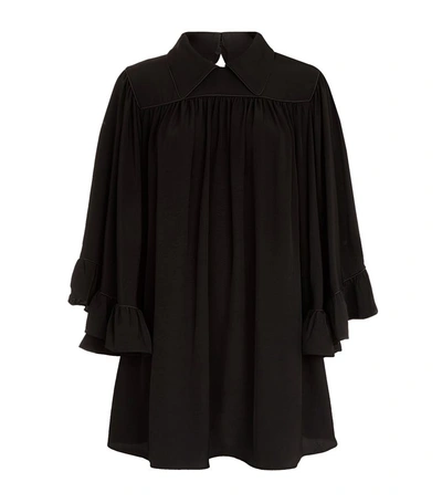 Mcq By Alexander Mcqueen Flared Collar Dress In Black