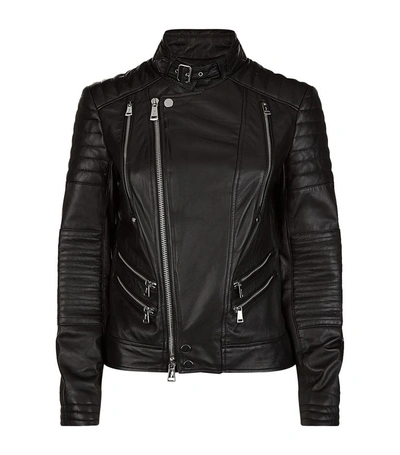 Polo Ralph Lauren Quilted Motorcycle Jacket In Black