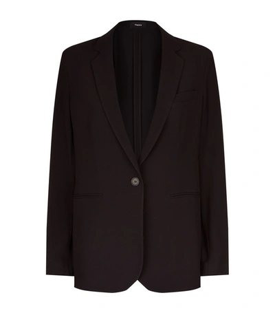 Theory Grinson Crepe Blazer In Black