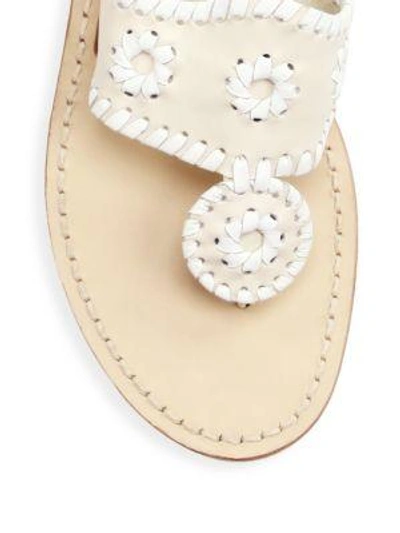 Shop Jack Rogers Palm Whipsticthed Beach Sandal In Navy White