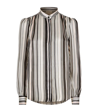 Giambattista Valli Striped Silk Shirt In Multi