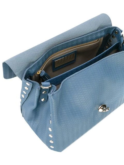 Shop Zanellato Cross-body Satchel Tote - Blue