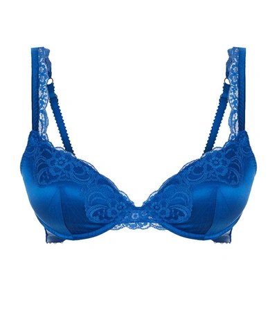Shop Stella Mccartney Eloise Enchanting Contour Plunge Bra In Blue