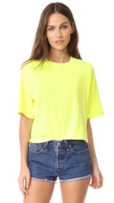 Cotton Citizen Tokyo Crop Tee In Yellow