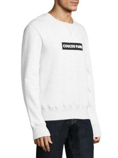 Shop Ami Alexandre Mattiussi Heathered Cotton Sweatshirt In Heather Grey