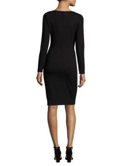 Shop Versace Asymmetric Lace-up Dress In Black