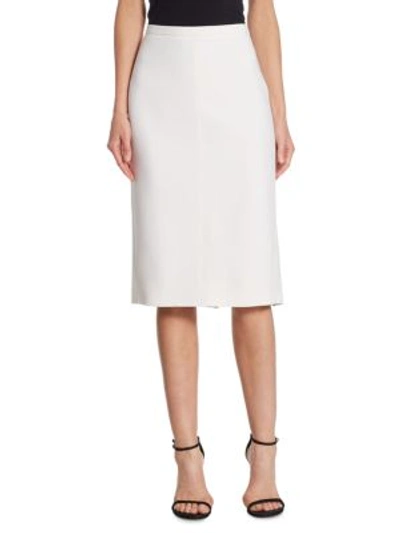Shop Max Mara Bugia Wool Skirt In White