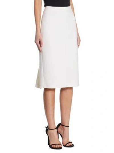 Shop Max Mara Bugia Wool Skirt In White