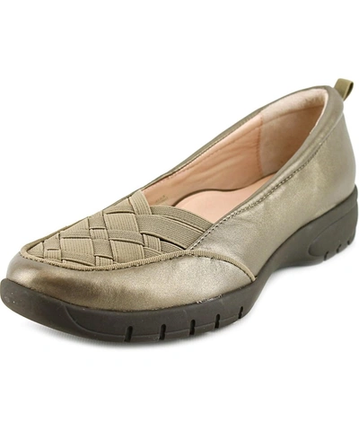 Taryn Rose Alick   Round Toe Synthetic  Ballet Flats' In Silver