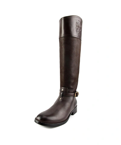 Tory Burch Marlene    Round Toe Leather  Knee High Boot' In Brown