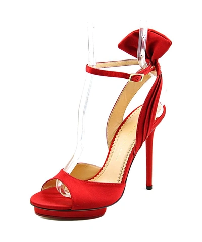 Charlotte Olympia Wallace Women  Open Toe Canvas Red Sandals'