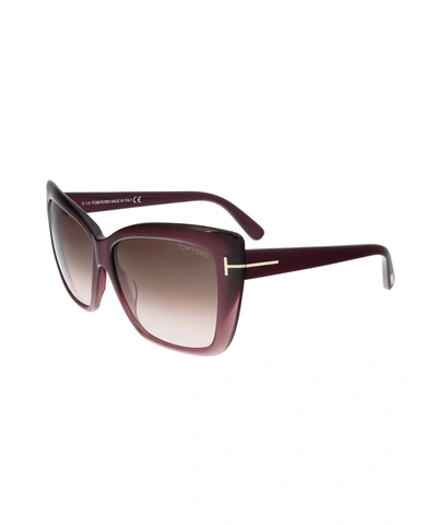 Tom Ford Ft0390 80b Irina Square Purple Sunglasses'