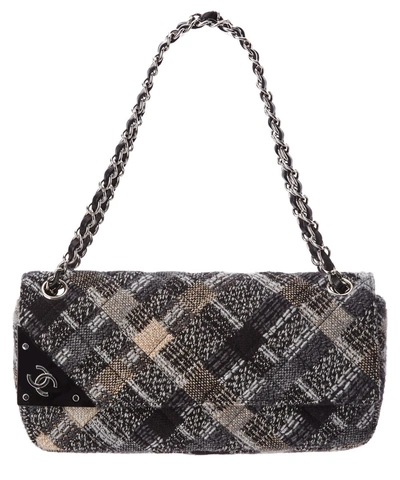 Chanel Grey Tweed East/west Single Flap Bag' In Grey Multi