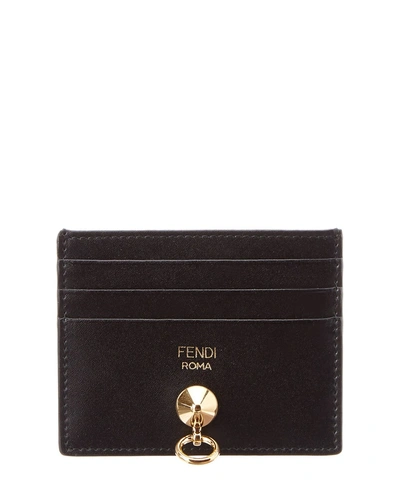 Fendi Leather Card Holder' In Black