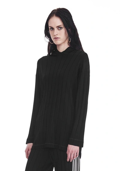 Shop Alexander Wang Exclusive Hoodie Pullover With Barcode Logo In Black
