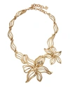 OSCAR DE LA RENTA GRAPHIC LILY STATEMENT NECKLACE,PROD118560102