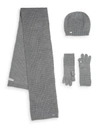 CALVIN KLEIN Waffle-Knit Three-Piece Scarf Set