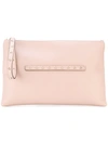 RED VALENTINO star studded clutch,LEATHER100%
