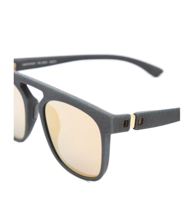 Shop Mykita Gold Square-frame Sunglasses