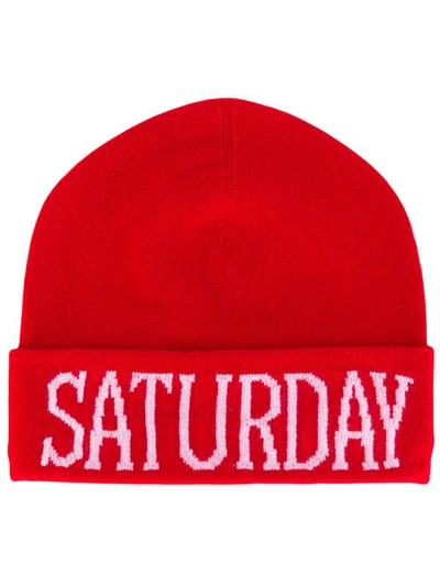 Alberta Ferretti Saturday Beanie Hat In Red