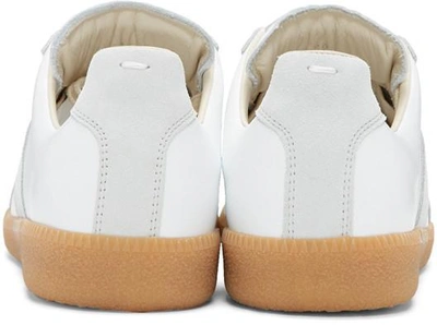 Shop Maison Margiela White Replica Sneakers In 101 White/amber Sole