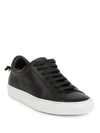 Givenchy Urban Street Knots Leather Low-top Sneakers In Black