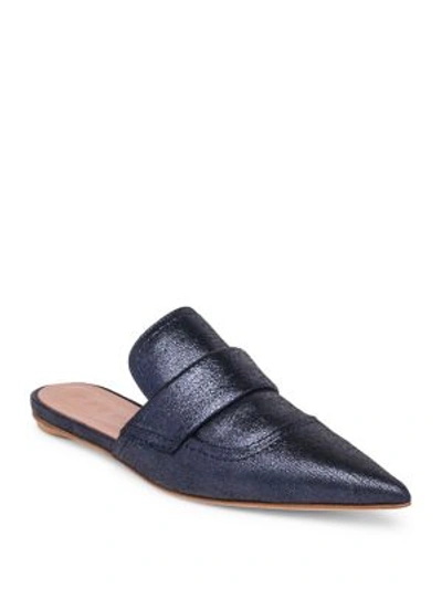 Marni Rising Sabot Sipper Mules In Navy Blue
