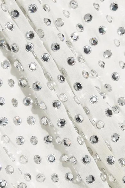Shop Marc Jacobs Crystal-embellished Silk-georgette Tank
