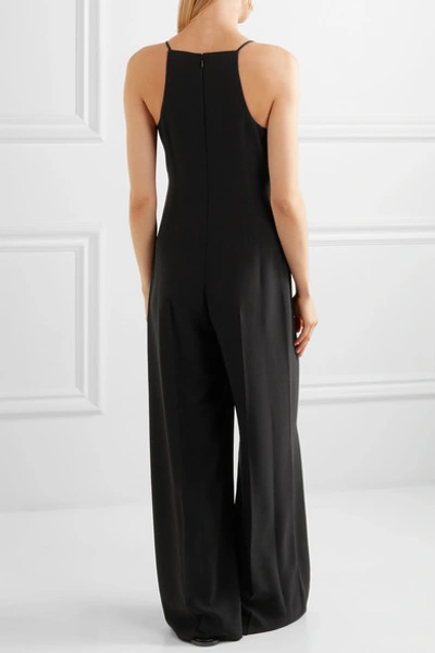 Shop Alexander Wang T Knotted Crepe Jumpsuit In Black