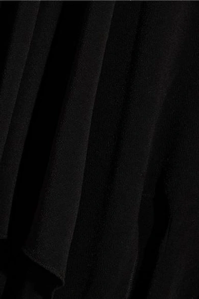 Shop By Malene Birger Grimos Tie-front Stretch-crepe Jumpsuit In Black