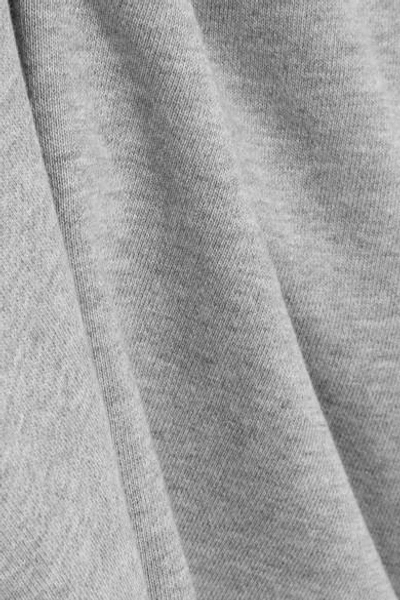 Shop Alexander Wang T Tie-back Cropped Cotton-blend Jersey Sweatshirt
