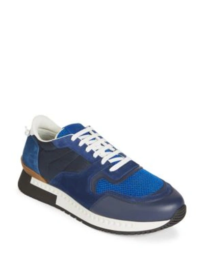 Shop Givenchy Low Runner Suede Sneaker In Dark Blue