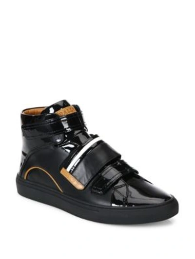 Bally Men's Herick Leather High-top Sneakers, Black