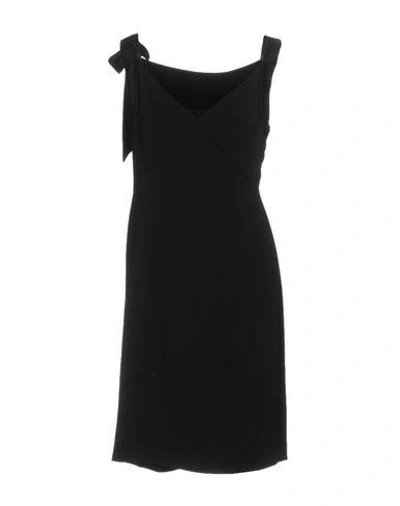 Shop Alberta Ferretti Short Dresses In Black