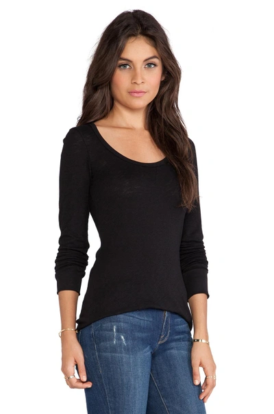 Shop Bobi Vintage Long Sleeve Tee In Black