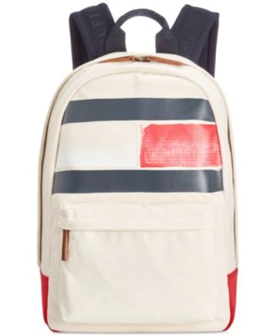 Tommy Hilfiger Men&#039;s Simon Canvas Backpack In Natural