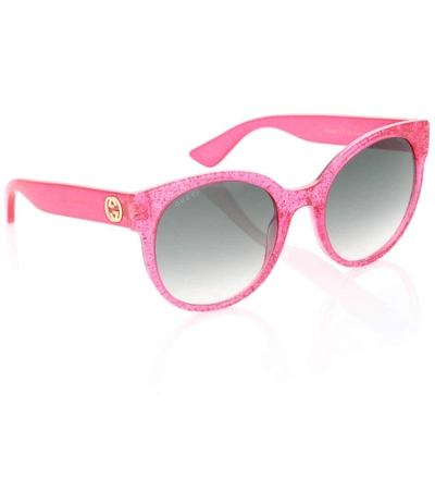 Shop Gucci Round Sunglasses In Pink