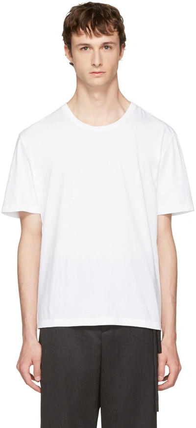 Shop Maison Margiela White Replica T-shirt In 100 White