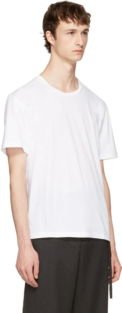 Shop Maison Margiela White Replica T-shirt In 100 White