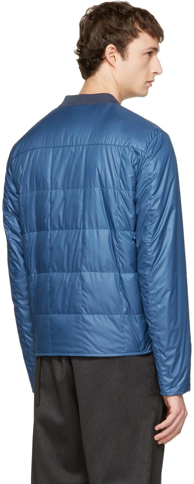 Maison Margiela Reversible Quilted Shell Down Jacket In Blue