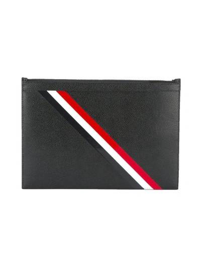 Shop Thom Browne Diagonal Striped Tablet Holder