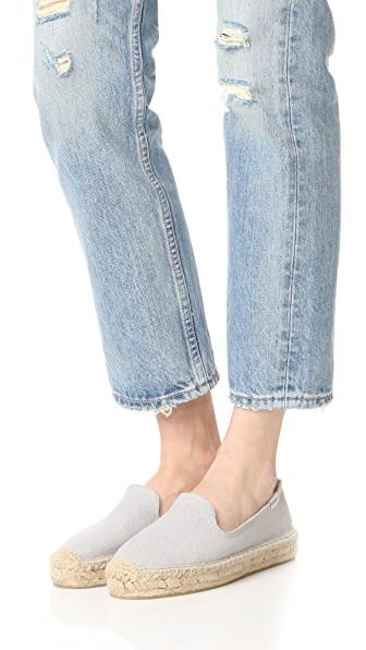 soludos canvas platform smoking slipper