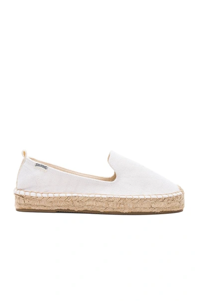 Shop Soludos Platform Smoking Slipper In White