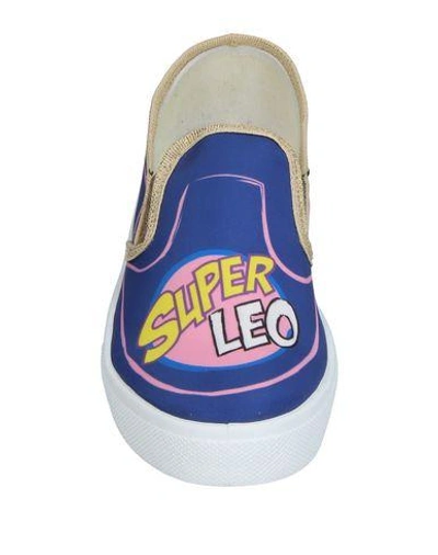 Shop Leo Studio Design Sneakers In Blue