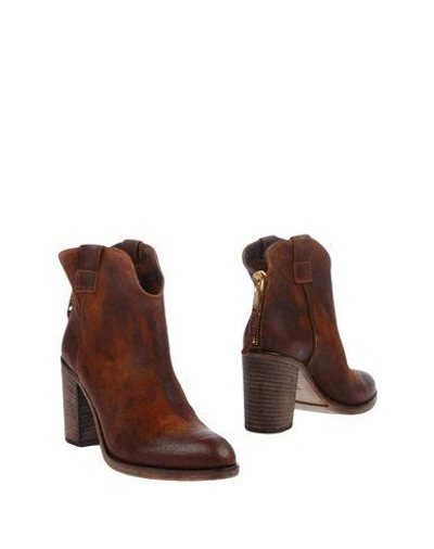 Shop Strategia Ankle Boots In Brown