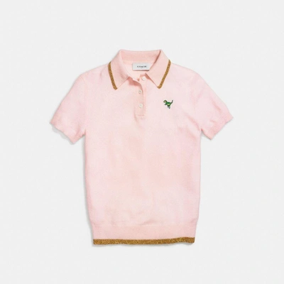Shop Coach Polo In Pink